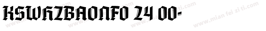 KSWHZBAONF0 24 00字体转换